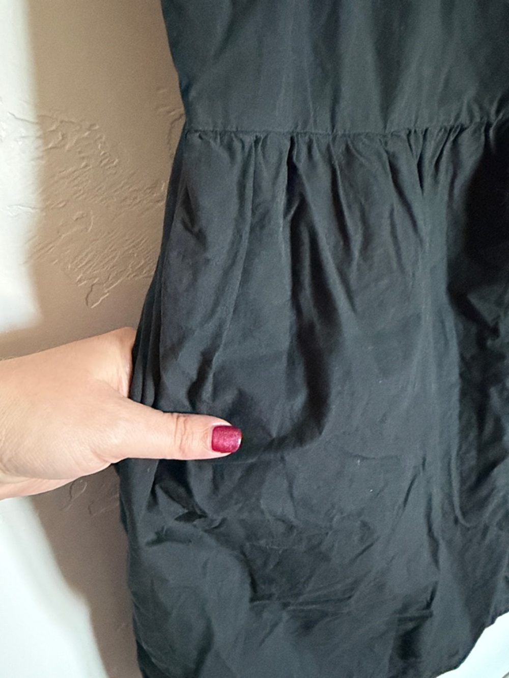 Nation LTD Black Mini Dress Square Neck Flowy Summer Casual Chic - Picture 5 of 9
